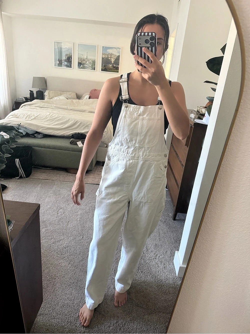Madewell White Overalls Medium